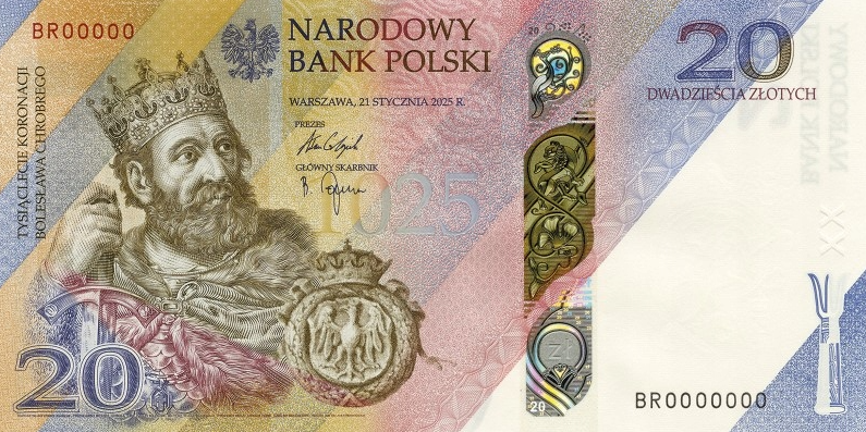 Banknot kolekcjonerski 20zł - Tysiąclecie Koronacji Bolesława Chrobrego